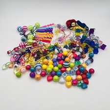 Huge Lot VTG 80s Assorted Hair Twin Bead Clips Hair Ties  Beads GOODY SCRUNCI