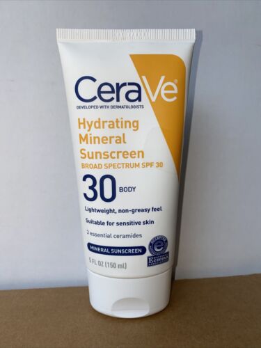 CeraVe Hydrating Mineral Sunscreen - SPF 30 - 5 fl oz / 150 mL - Picture 1 of 2
