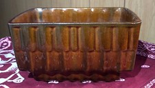 Vintage Cookson Potteries CP 336, MCM Brown Rectangular Planter Made In USA