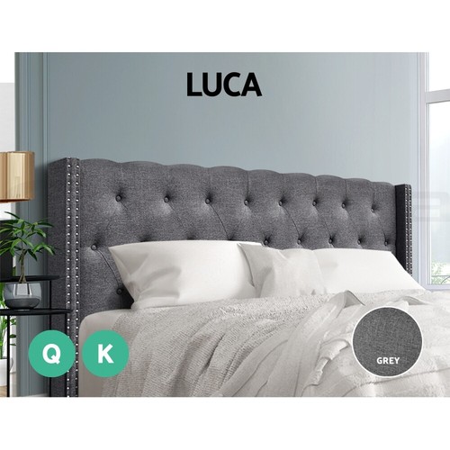 Bed Frame Headboard Double Queen King Single Size Head Bedhead Fabric - Picture 8 of 35