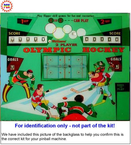 1972 Williams Olympic Hockey Pinball Deluxe Kit sintonizzazione - Include Anelli in Gomma - Foto 2 di 2