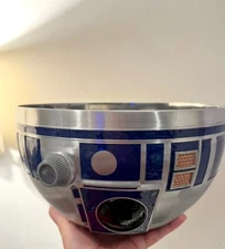 New Disney Parks Star Wars Galaxy's Edge R2-D2 Droid Head 10" Metal Serving Bowl