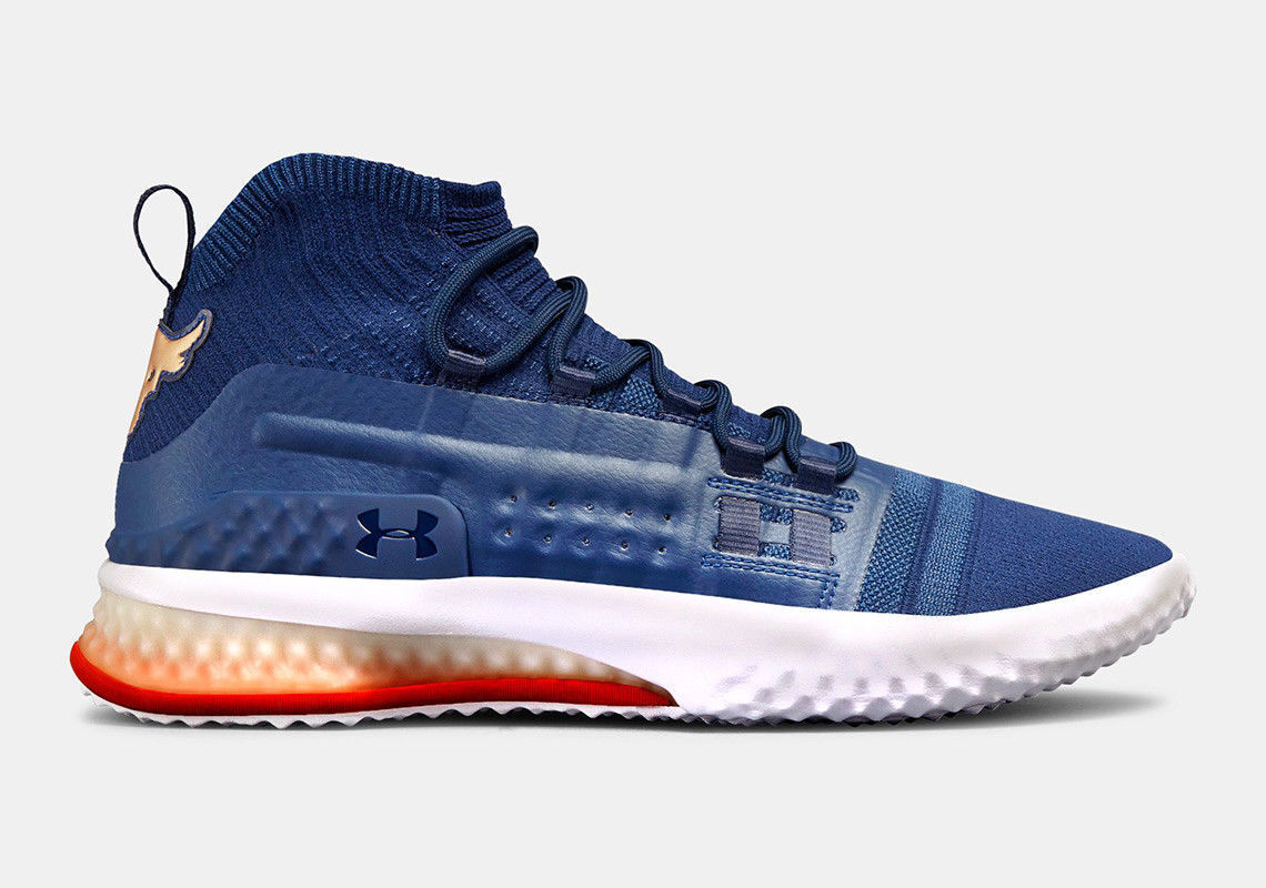 UNDER ARMOUR UA Project Rock 1 Training Shoes Blue White UNDER ARMOUR UA Project Rock 1 Training Shoes Blue White