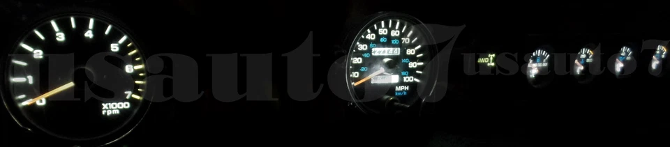 Dash Instrument Cluster Gauge WHITE LED LIGHT BULBS KIT Fits 87-95 Jeep Wrangler Foto 3 de 4
