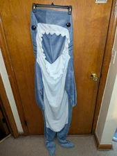 Adult SHARK Outfit, Soft Cozy Hooded Blanket, Gray Costume Suit Women’s Mesium
