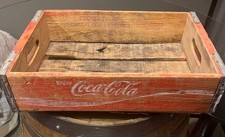 Vintage Coca Cola Wooden Bottle Crate Red 32 Carrier Rustic Display Storage Box