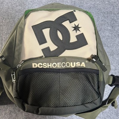 DC Shoe Co USA Sling Bag Crossbody Backpack Olive Green Big DC Logo Skate