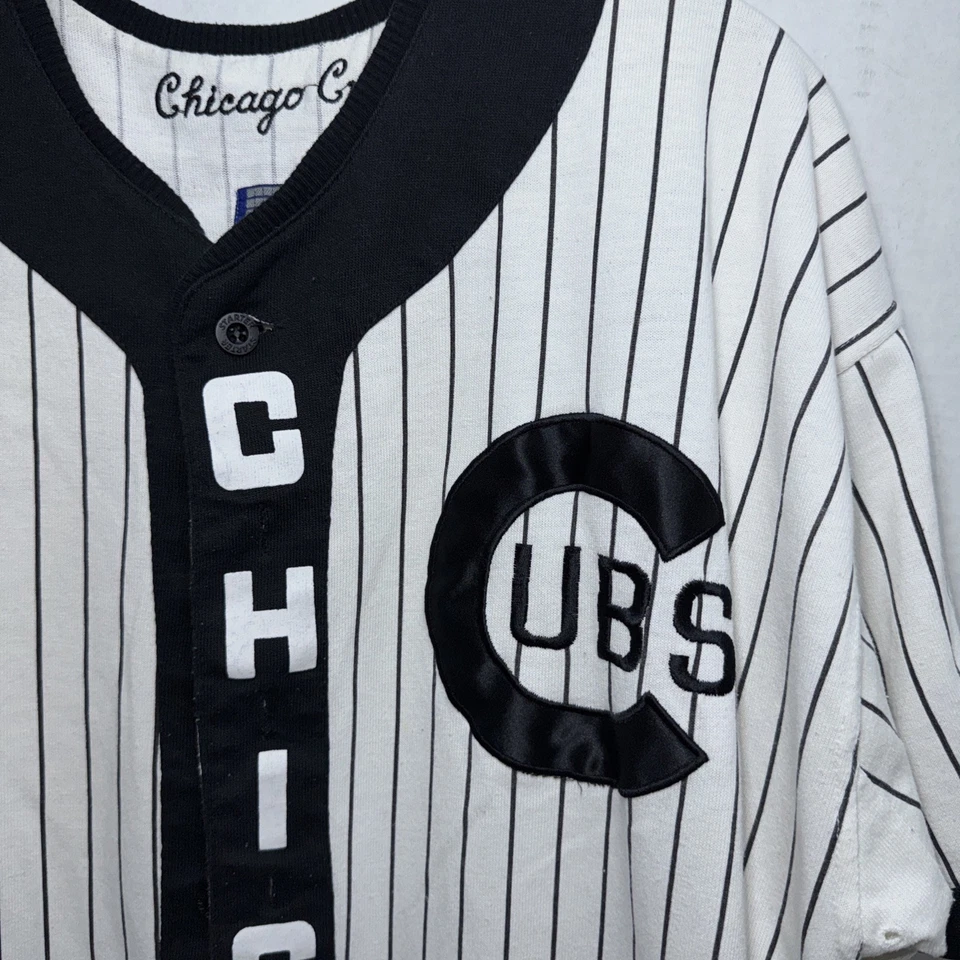 Camiseta de béisbol vintage Starter 1907 MLB Chicago Cubs a rayas años 90 XLarge Y2K Foto 3 de 4