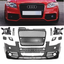 Stoßstange vorne + Kühlergrill + Nebelscheinwerfer passt für Audi A4 B7 ab 04-08