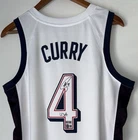 Stephen Curry "USA" Signed Nike 2024 Olympics Auto Jersey Warriors USASM BAS LOA