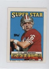 1988 Super Star Sticker Back Cards Joe Montana Tony Casillas Shane Conlan 0au4