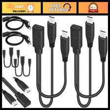 USB Type C Splitter Cord 1 to 2, 2 Pack 0.3m USB C Female to Dual Male Adapter