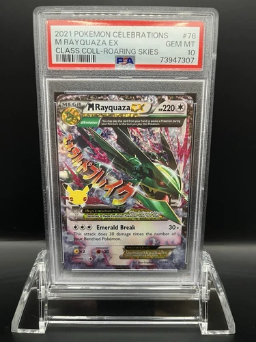 2021 Pokemon Celebrations M Rayquaza EX Classic Collection-Roaring Skies PSA 10