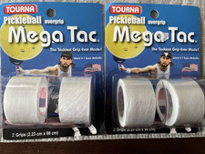 Tourna Mega Tac Pickleball Overgrip Superior Tacky Feel Pro Grade 2 Lot of 2