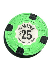 -VINTAGE NEVADA- The MINT 25 Chip Downtown Las Vegas