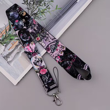 Gothic Skull Roses Witches Brew Cartoon Neck Strap Lanyards for Keys, Id Badge