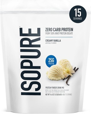 Isopure Zero Carb 100% Pure Whey Isolate Protein Powder, Lactose Free, Gluten Fr
