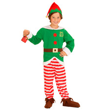 COSTUME VESTITO ABITO TRAVESTIMENTO CARNEVALE NATALE ELFO 1/6 ANNI