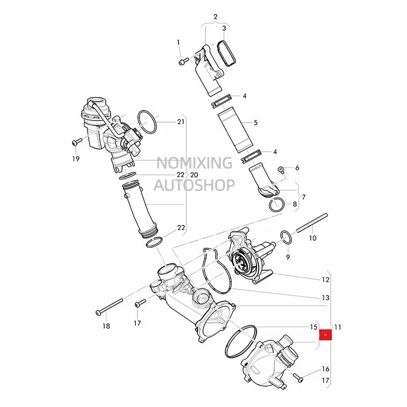 NUEVO Termostato de refrigerante 079121115BL para Audi S6 S7 A8 S8 RS6 RS7 2012-2018 4,0T Foto 4 de 4