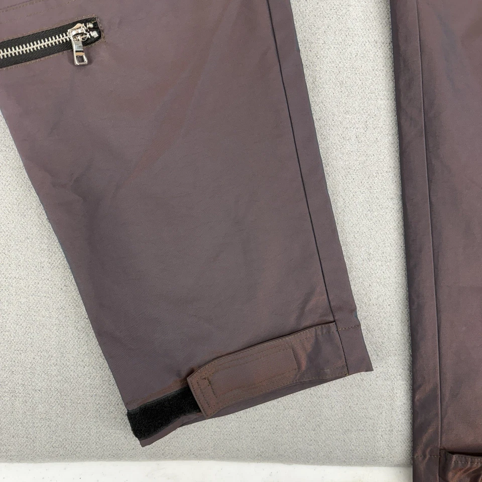 Pantalones cargo EPTM para hombre XL 36x33 cordón elástico club rave iridiscente joggers Foto 2 de 4