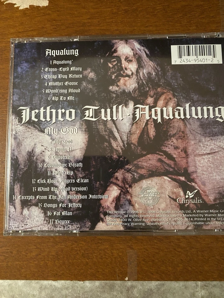 Jethro Tull Aqualung CD 1998 Chrysalis Reissue 6 Bonus Tracks Foto 2 de 3