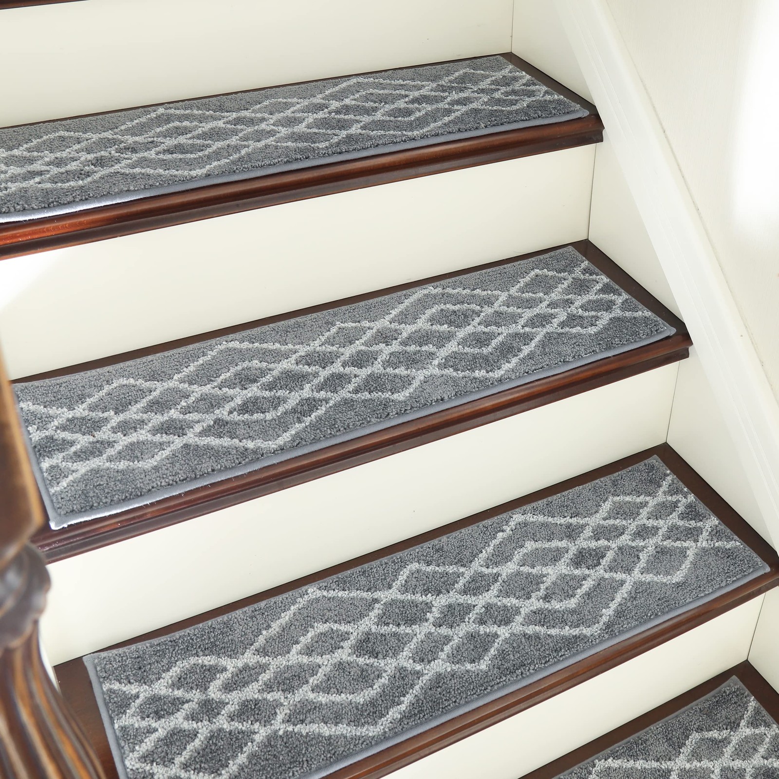 Soft Stair Treads Non-Slip Carpet Mat 28inX9in Indoor Stair Runners for Woode...
