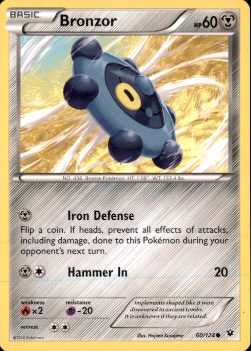 Bronzor Common XY - Fates Collide 60/124 NM Hajime Kusajima 2016