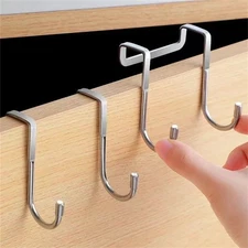 S-Shaped 304 Stainless Steel Cabinet Door Hook Multi-Purpose Towel Hanger New