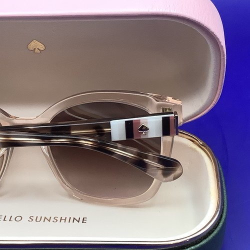 Kate Spade Kiya/S Sunglasses 0733HA Peach Square 53mm Hello Sunshine W Case - Picture 5 of 11