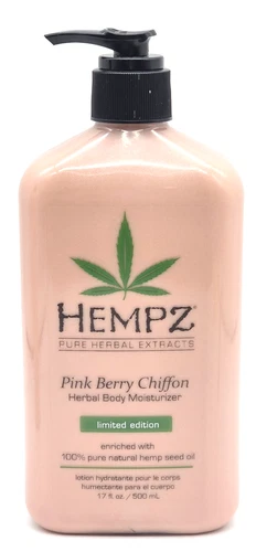 Hempz Pink Berry Chiffon Herbal Body Moisturizer Limited Edition 17 oz