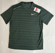 Nike Dri-FIT Miler Men's Green Running Shirt Size Large IO2120-338