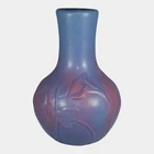 Van Briggle Art Pottery Blue Purple Calla Lily and Leaves Vase Pache