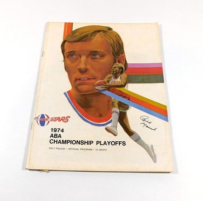 1973-74 ABA Basketball Finals Program New York Nets at Utah Stars Salt Palace