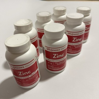 Lot Of 7 - Zinc 50mg | 300 Tablets | Immune Health | Walgreens EXP 3/23