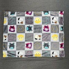 SquishPillow by Squishmallows Ultra Soft Pillowcase Cover Gray Squares Standard