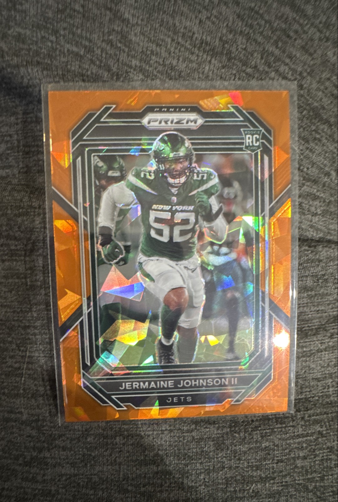 2022 Panini Prizm - Rookies Jermaine Johnson II #375 Orange Ice Prizm (RC)