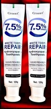 2pk Croent 7.5 nHAP White Tooth Stain Repair Hydroxyapatite Toothpaste 16hr