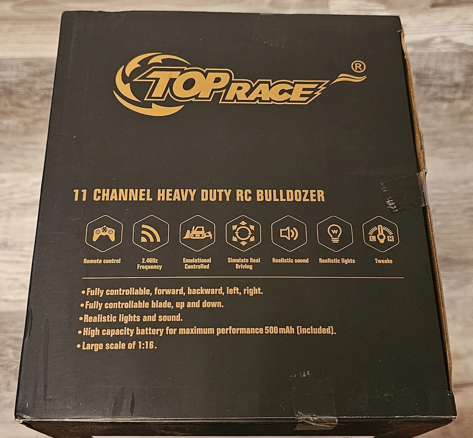 Top Race TR-143G 1:16 Heavy Duty RC Bulldozer 11 Channel Remote Control BNIB - Image 2 of 4