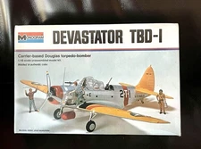 ✈️ Monogram Vintage 1974 Devastator TBD-I (Factory Sealed) Torpedo Bomber 1/48✈️