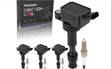  Ignition Coil Pack and Iridium Spark Plug Compatible with 2016-2021 Hyundai 