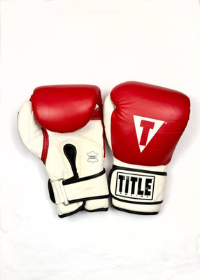 TITLE Gel World 20oz Boxing Gloves Leather Heavy Bag Training + 2 Ringside Wraps