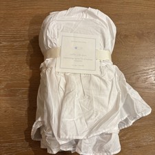 Pottery Barn Kids Crib Toddler Ruffled White Bed Skirt New