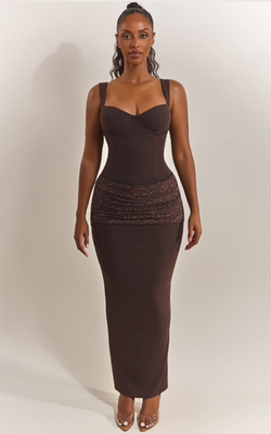 corset bodycon maxi dress Glitter Knit Short Corset Slit Dress by Abby Paris 94226 – ABC Fashion main image 1
