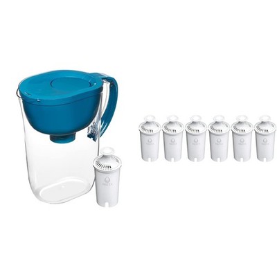 Brita Large Water Filter Pitcher + Standard Replacements Teal