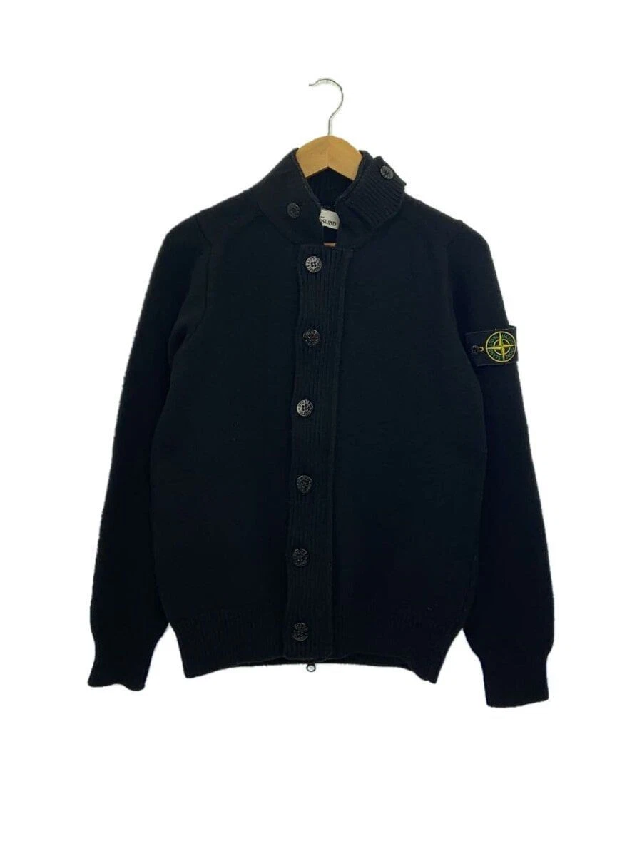 STONE ISLAND maglia e maglione giacca cardigan (spessa) S lana BLK