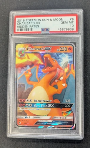 2019 Pokemon Sun & Moon Hidden Fates Charizard GX #9/68 PSA 10 Gem Mint