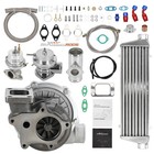 T3 T4 T04E Universal Turbocharger Turbo Kit+ Wastegate + 2.5'' Intercooler+ BOV