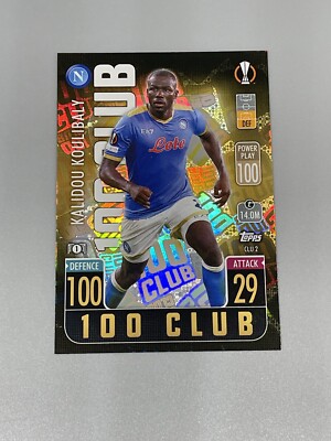 Kalidou Koulibaly 2021-22 Topps Match Attax UCL Europa 100 Club CLU-2 Napoli