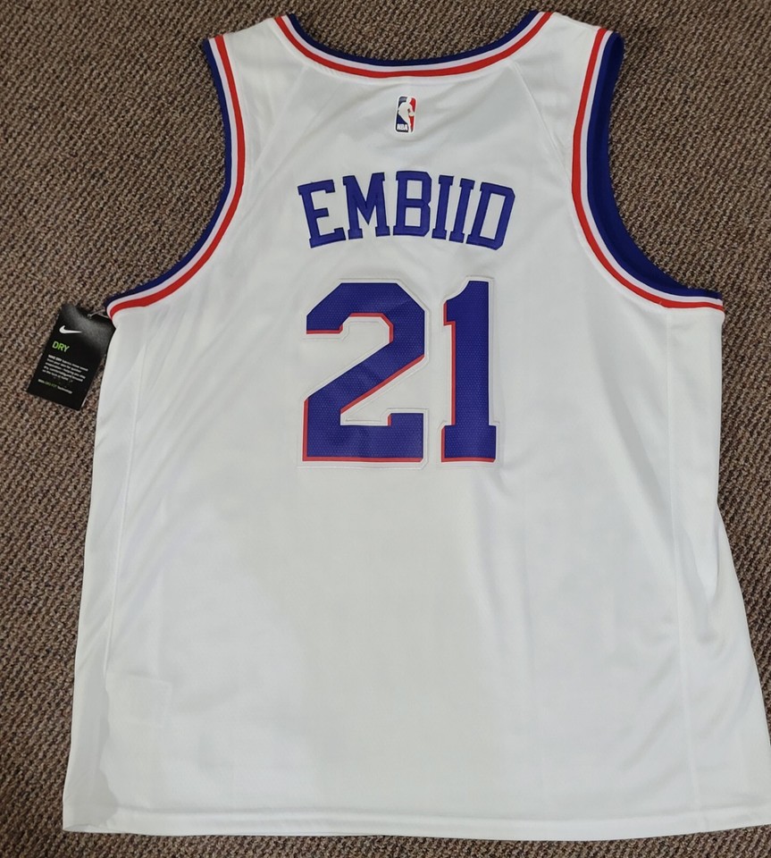Joel Embiid Jersey 21 XL Nike SWINGMAN Stiched Jersey NBA AUTHENTICS 🔥