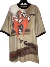Vintage Lot29 Adult Sz Large Yosemite Sam Cartoon Looney Tunes Hip Hop Y2K Shirt